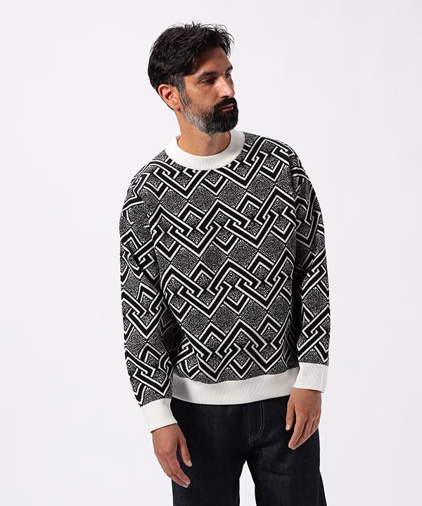 Recycled Knit Sweater BLACK