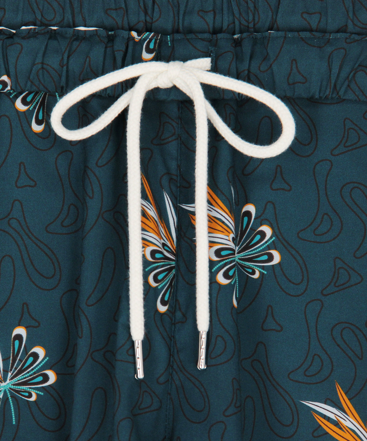 African Textile Shorts BLUE "羽音"