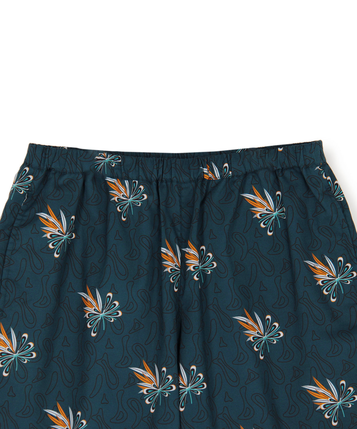 African Textile Shorts BLUE "羽音"