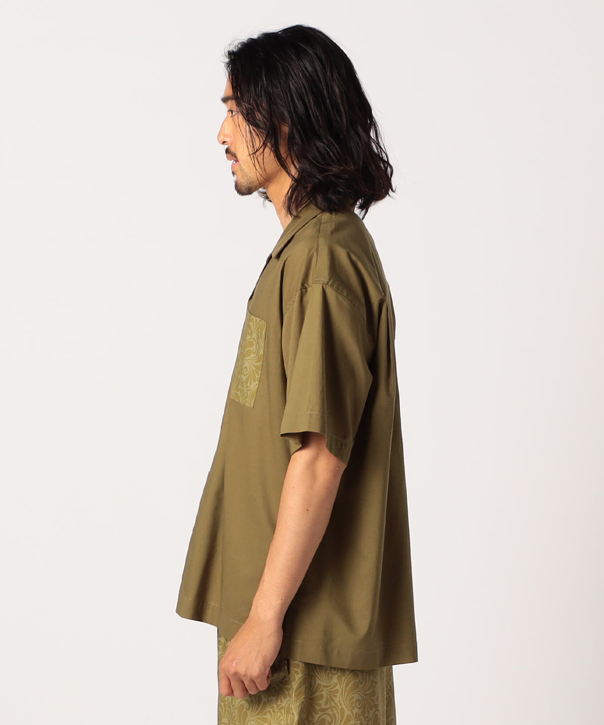 African Textile Pocket SHIRTS BROWN
