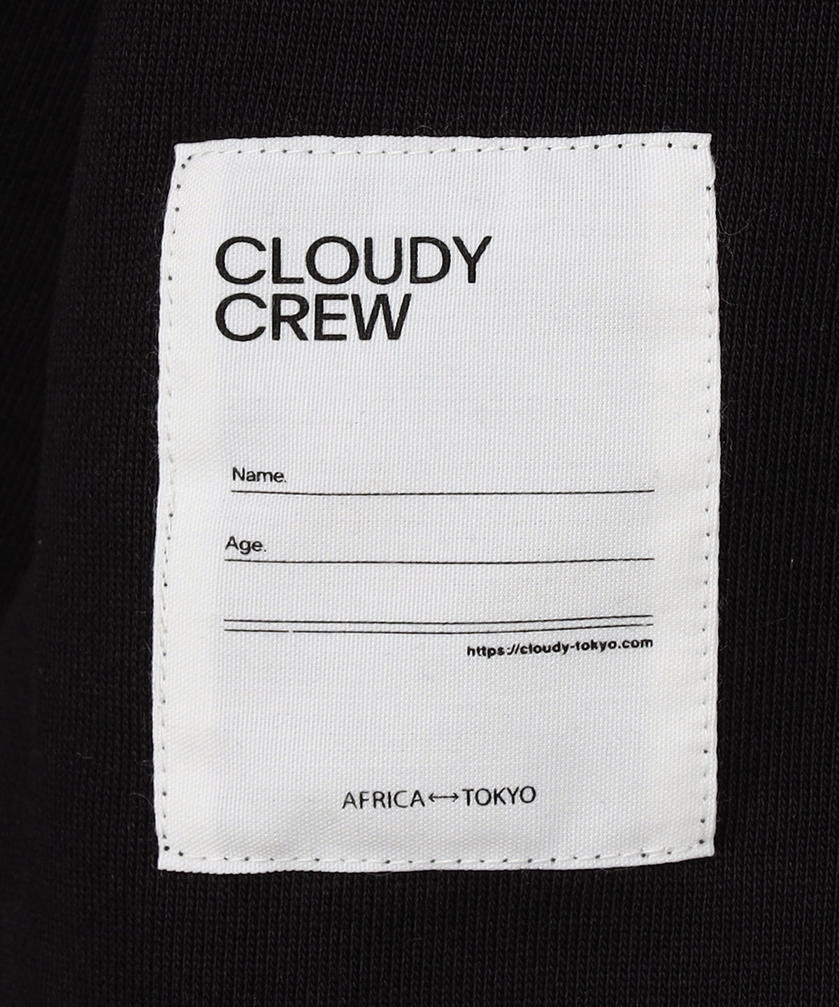 スウェットパーカー CLOUDY FARM ブラック