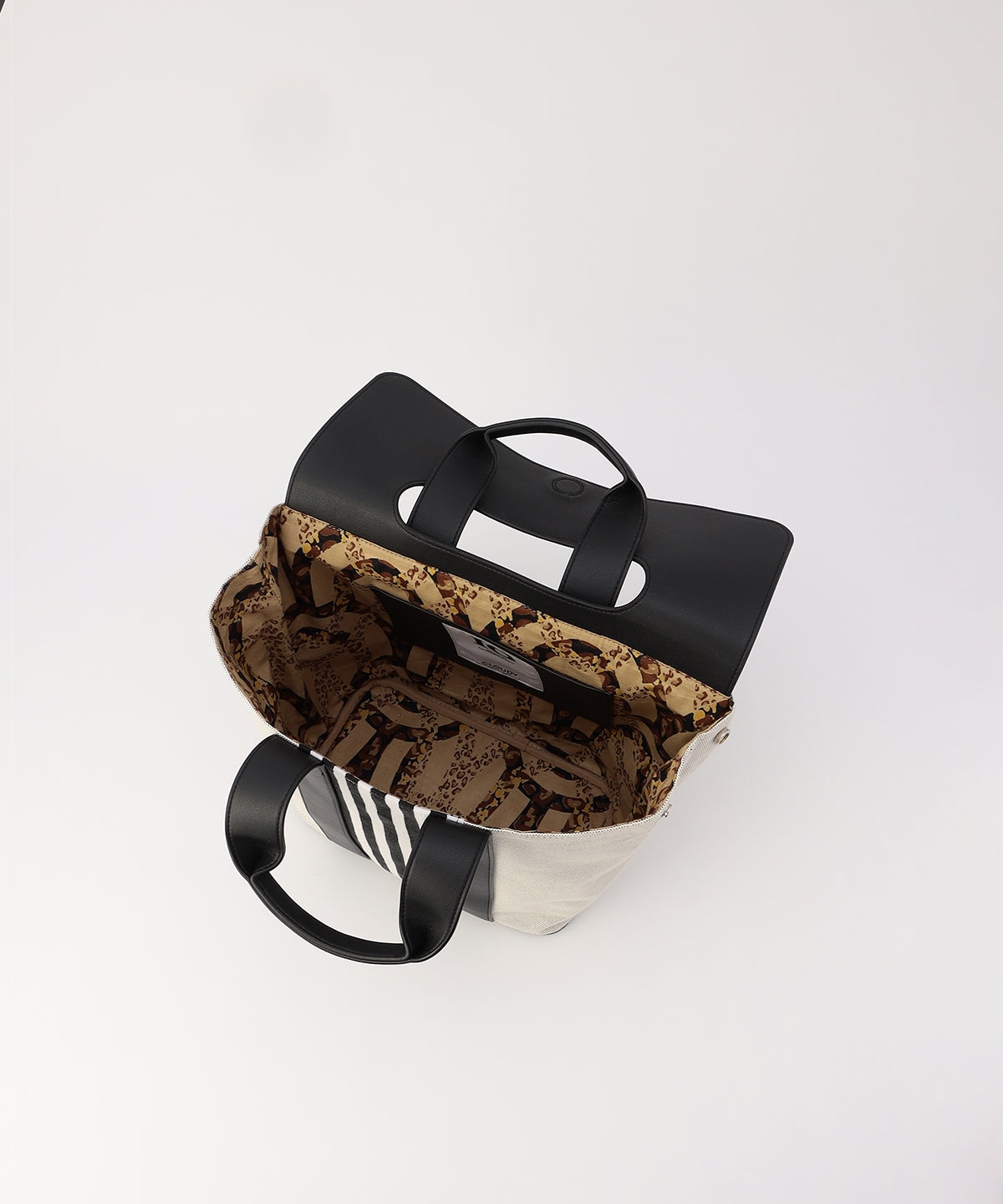 Two Tone Kente Bag (Medium)BLACK