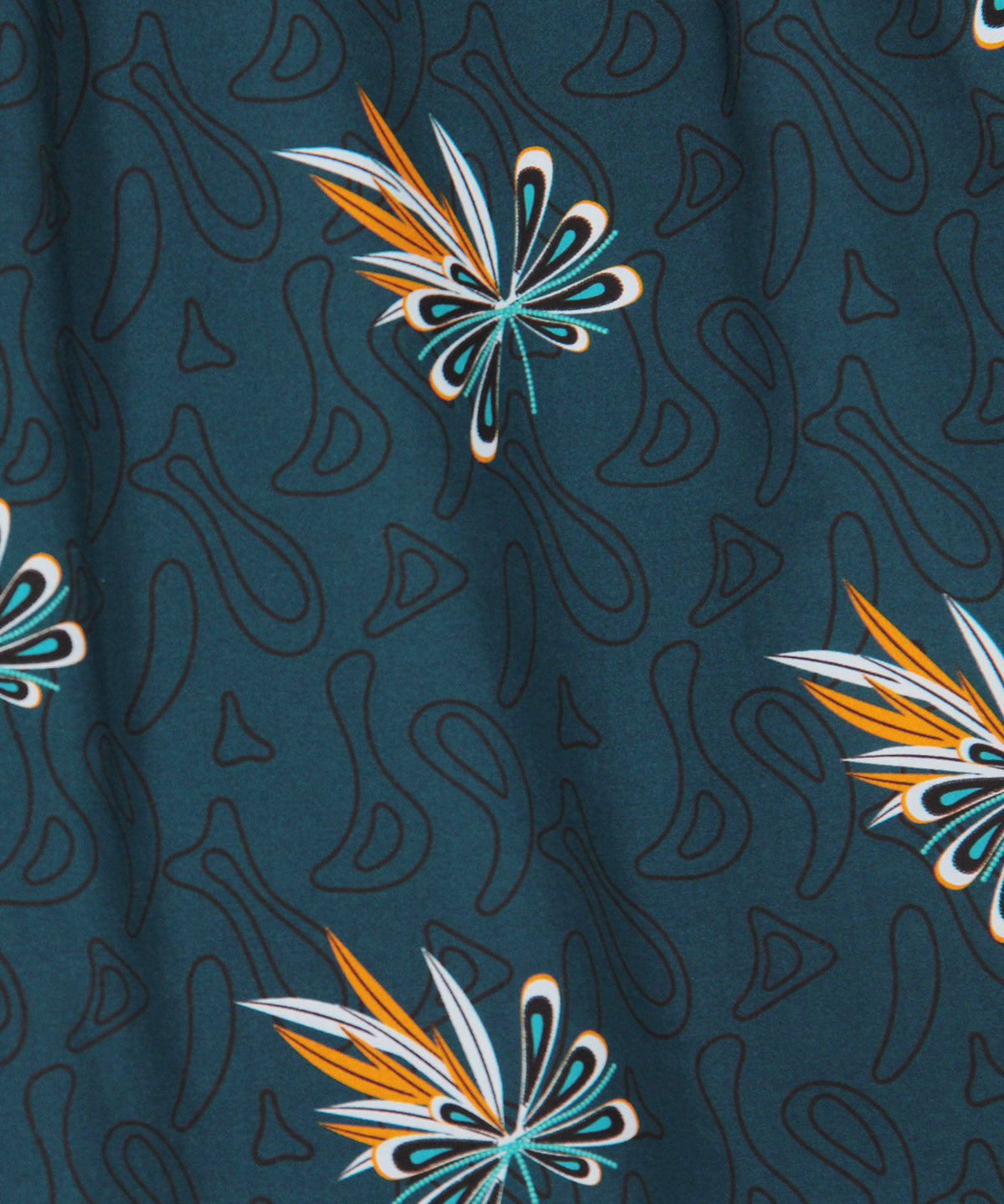 African Textile Shorts BLUE "羽音"