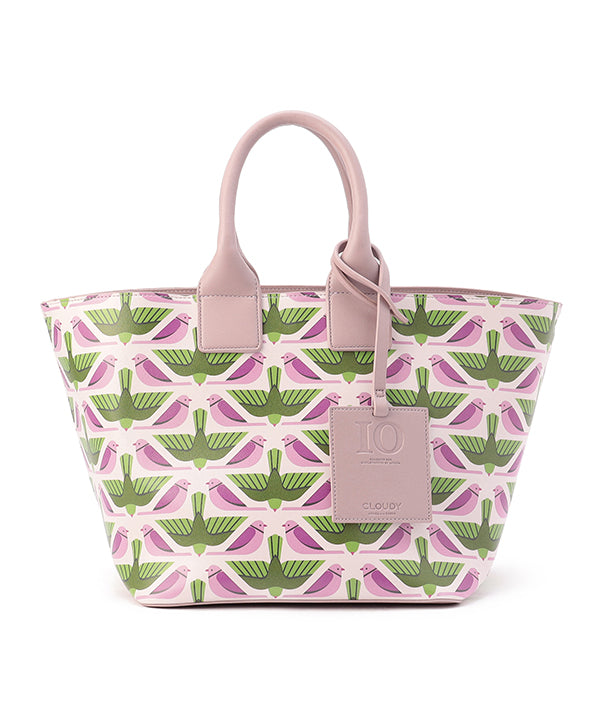 Printed Fake Leather 2Way Handbag (Medium) LAVENDER