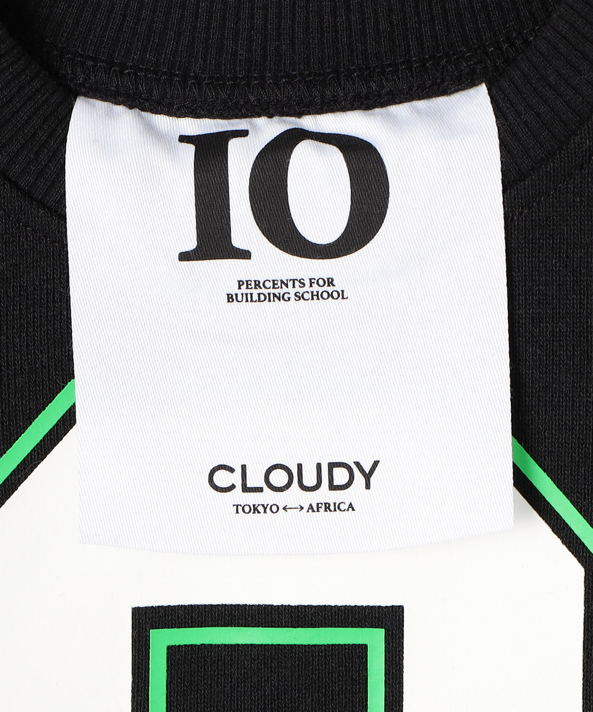 Kids Recycle Sweat Shirts Big-C BLACK