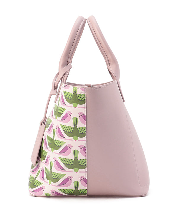 Printed Fake Leather 2Way Handbag (Medium) LAVENDER