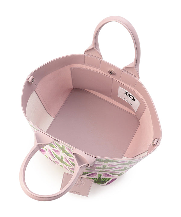 Printed Fake Leather 2Way Handbag (Medium) LAVENDER