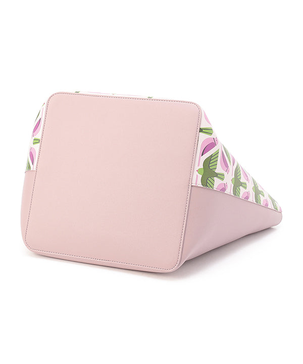 Printed Fake Leather 2Way Handbag (Medium) LAVENDER