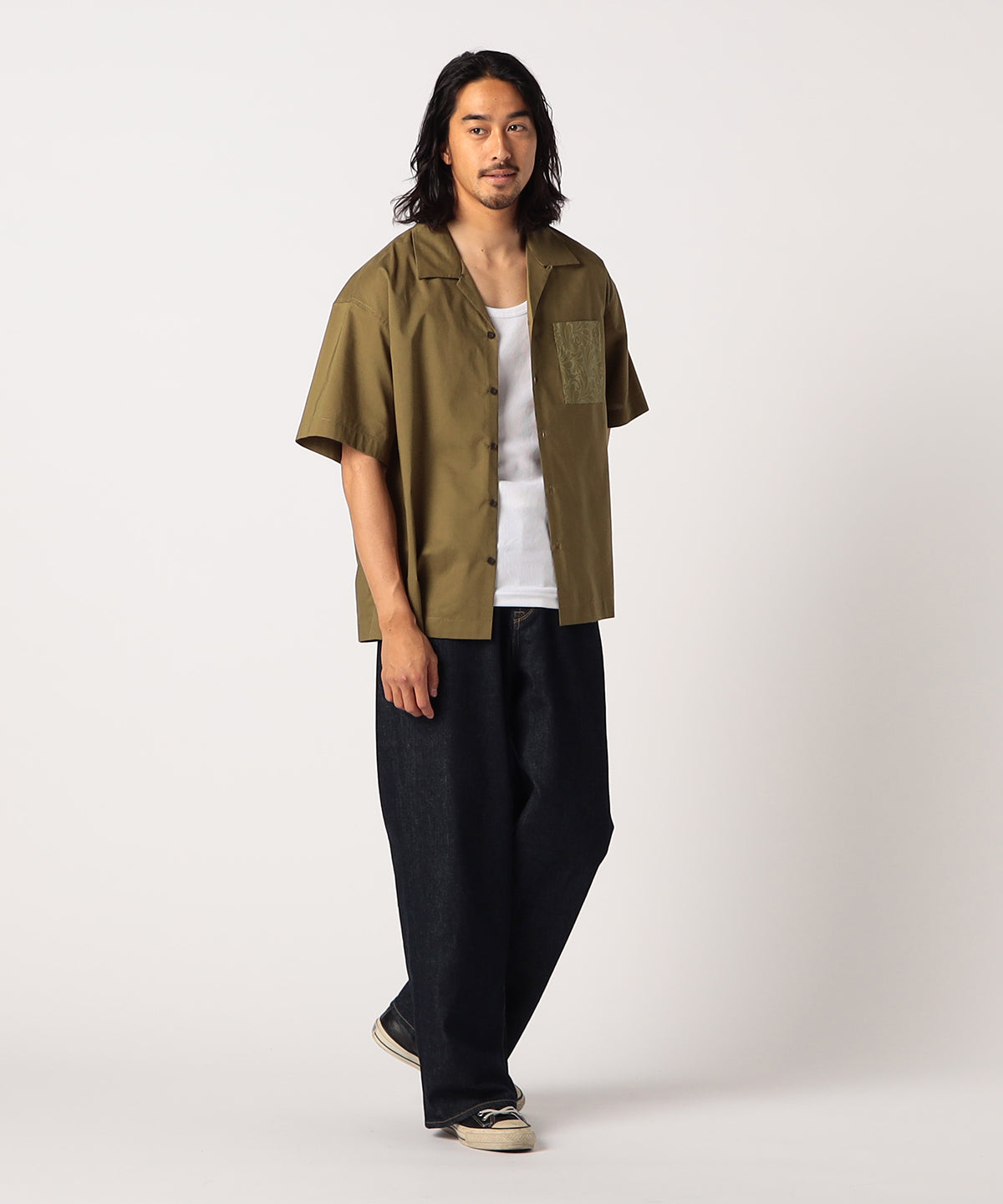 African Textile Pocket SHIRTS BROWN