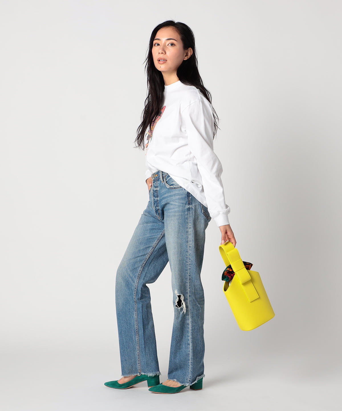 Ribbon Tube Bag YELLOW