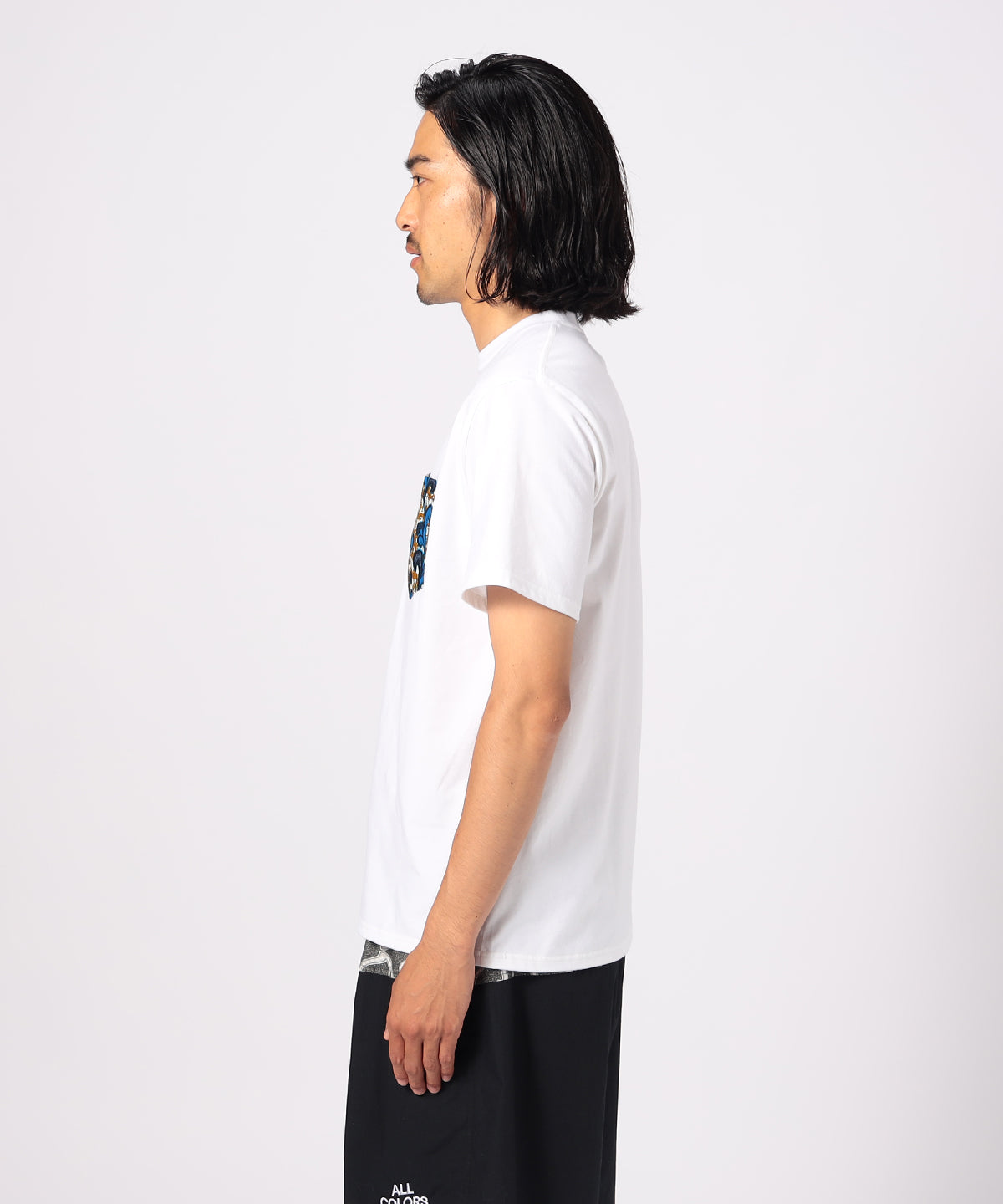 Pocket T-SHIRTS Uneck 373 WHITE