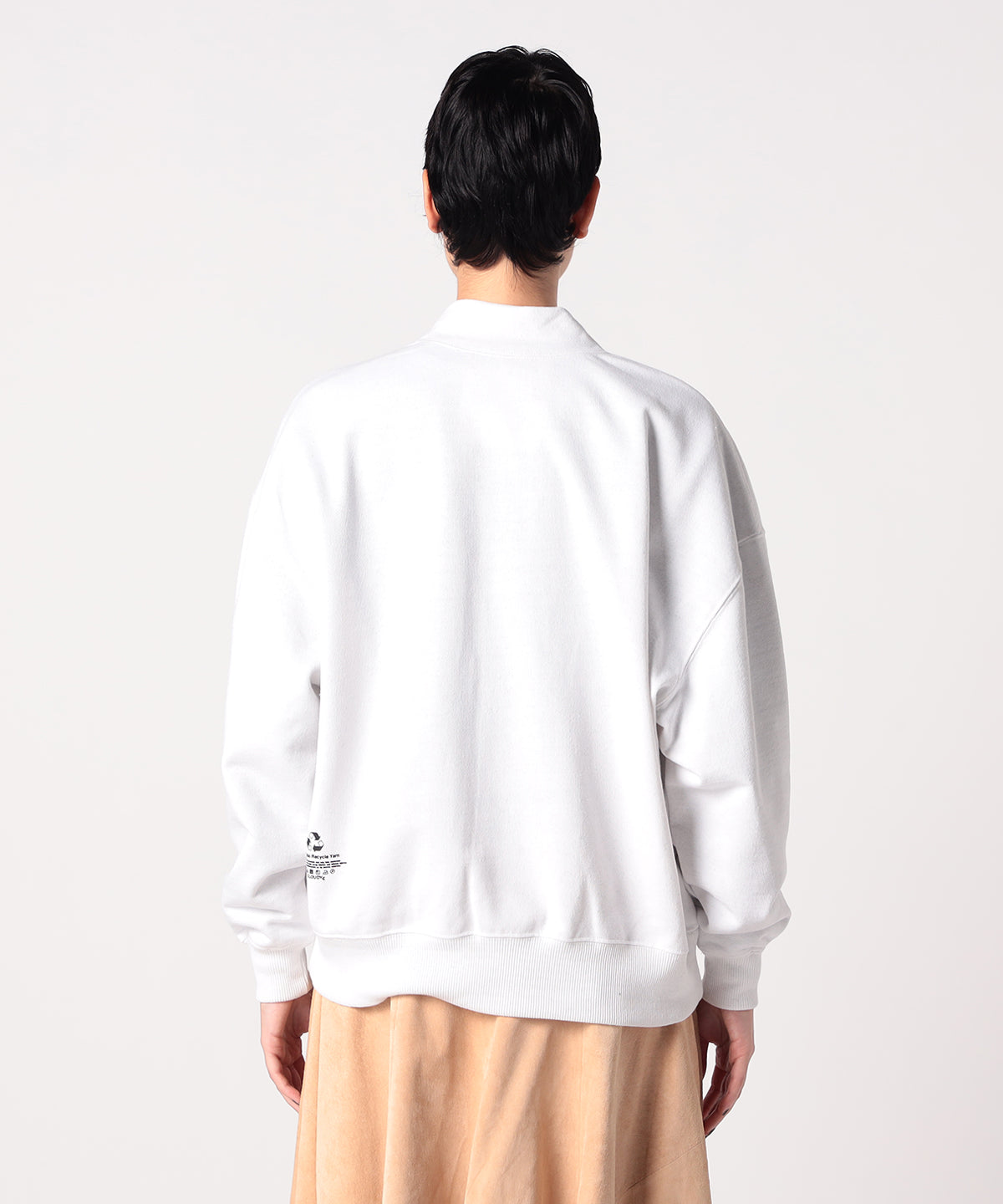 Recycle Sweat Cardigan Textile C WHITE