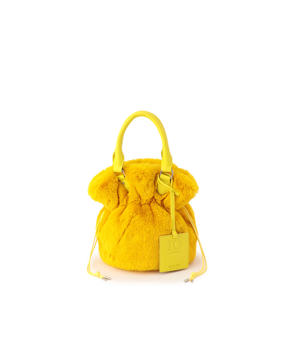 Eco Fur × Fake Leather Handle Bag YELLOW