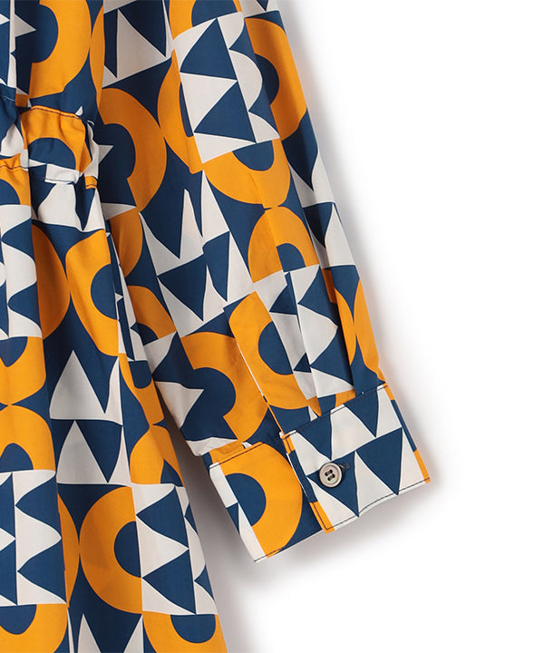 One-Piece Dress with Full Pattern NAVY