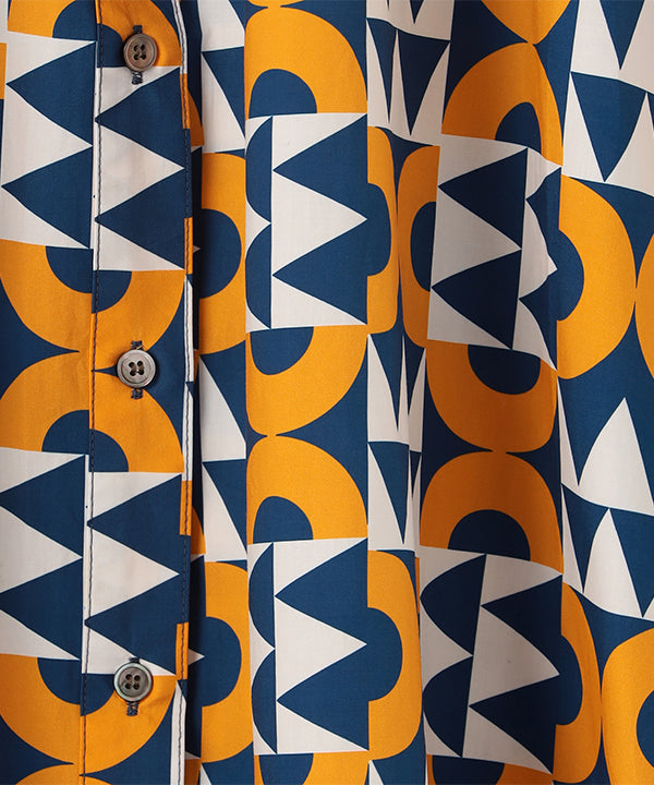 One-Piece Dress with Full Pattern NAVY