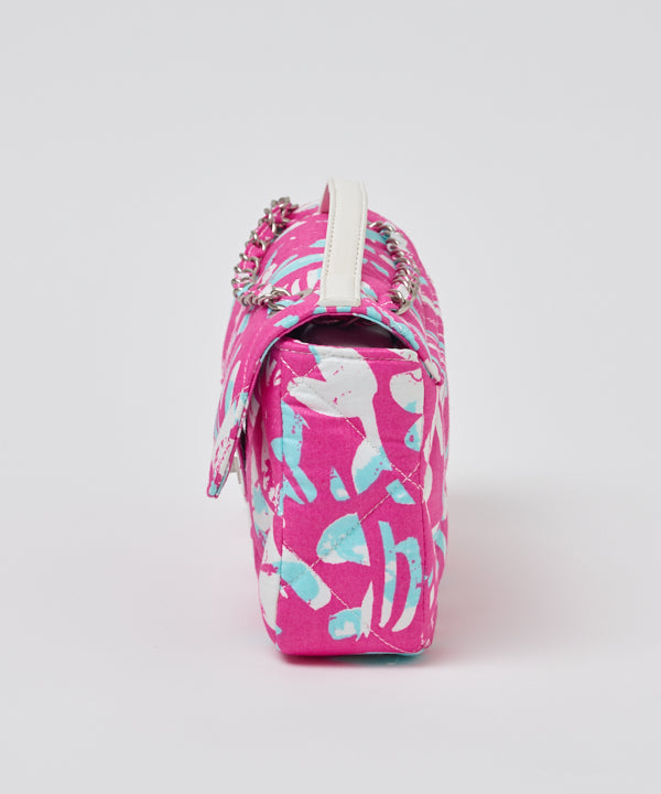 Quilting Kitenge Bag Medium WHITE
