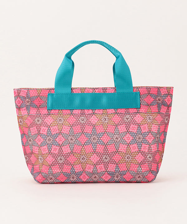 African Textile Mesh Tote Bag (Extra Small) E.BLUE