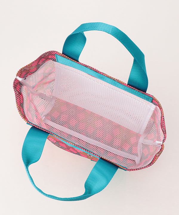 African Textile Mesh Tote Bag (Extra Small) E.BLUE
