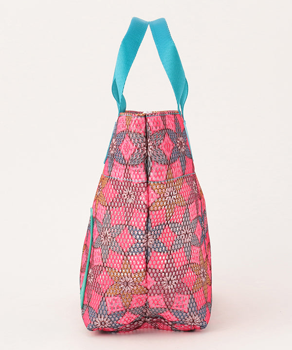 African Textile Mesh Tote Bag (Extra Small) E.BLUE