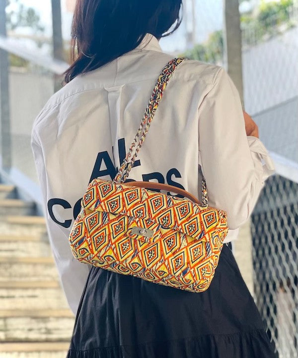 Quilting Kitenge Bag Medium CAMEL