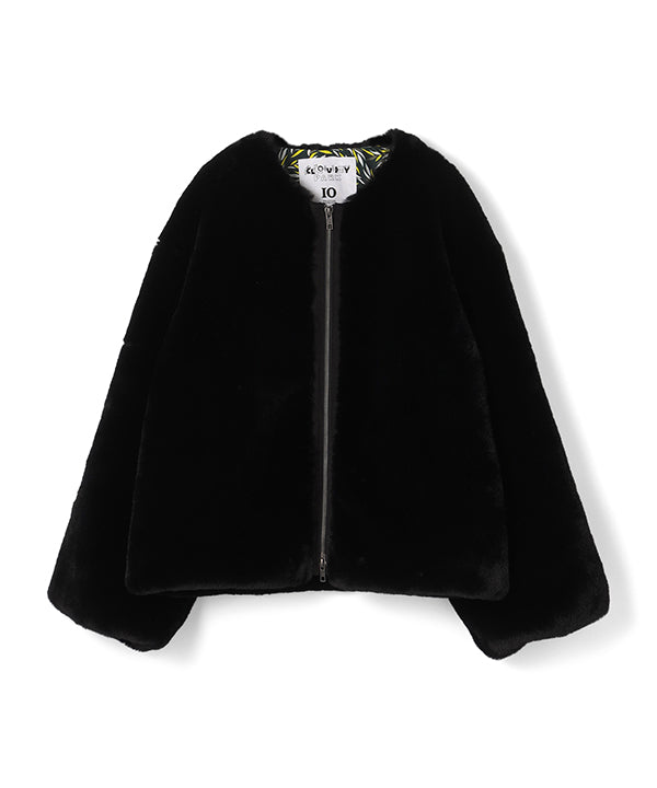 Fake Fur Blouson BLACK