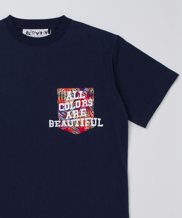 Printed Pocket T-SHIRTS ~ALL COLORS ARE BEAUTIFUL~ 367 NAVY