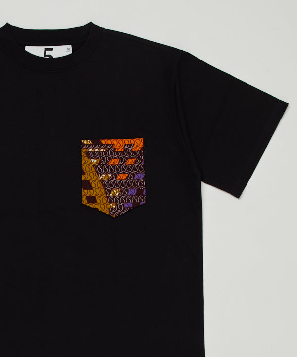 Pocket T-SHIRTS Uneck 327 BLACK