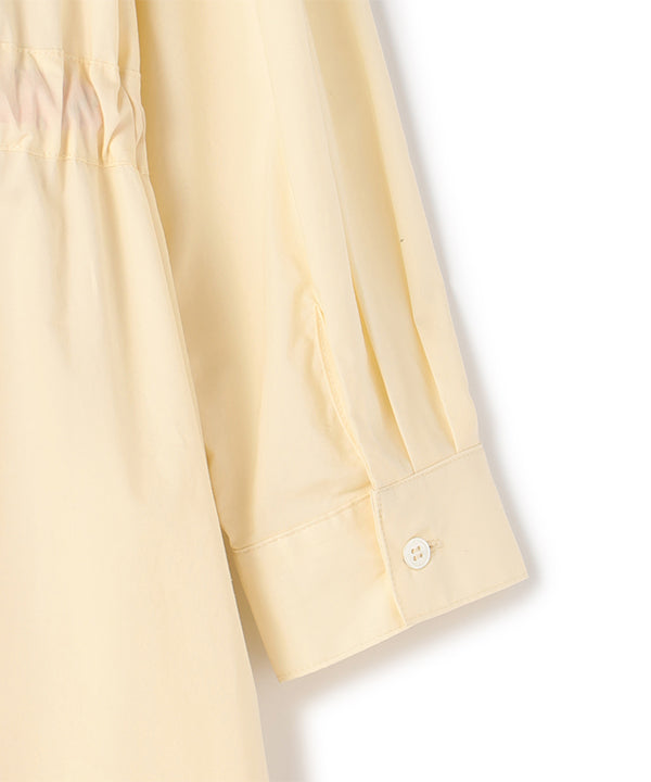 Plain One-Piece Dress with a Little Pattern WHITE