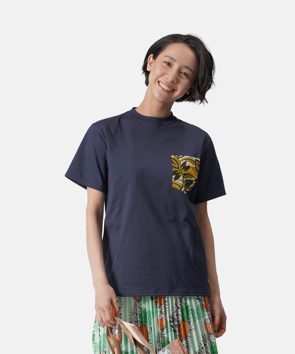 Printed Pocket T-SHIRTS ~ALL COLORS ARE BEAUTIFUL~ 367 NAVY
