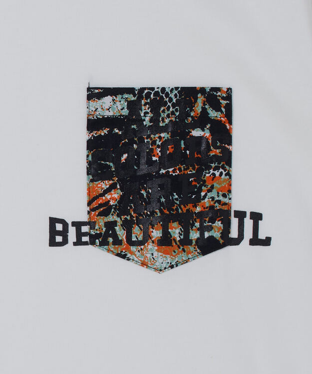 Printed Pocket T-SHIRTS ~ALL COLORS ARE BEAUTIFUL~ 362 WHITE