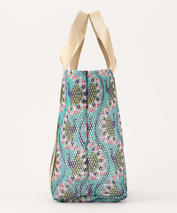 African Textile Mesh Tote Bag (Extra Small) BEIGE