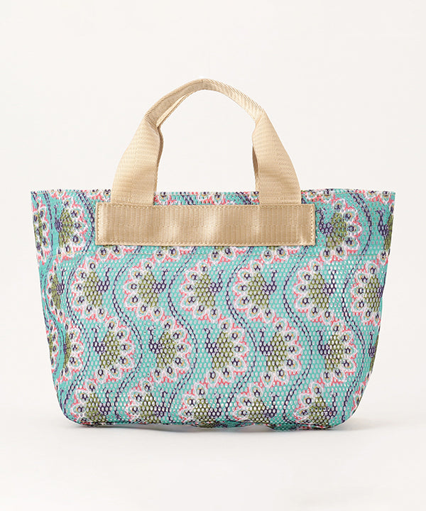 African Textile Mesh Tote Bag (Extra Small) BEIGE