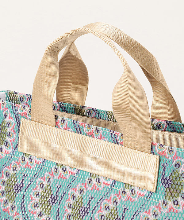 African Textile Mesh Tote Bag (Extra Small) BEIGE