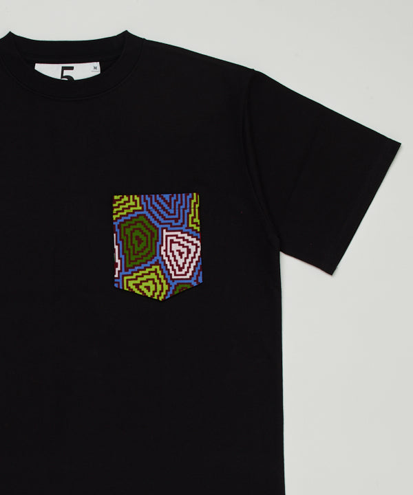 Pocket T-SHIRTS Uneck 325 BLACK