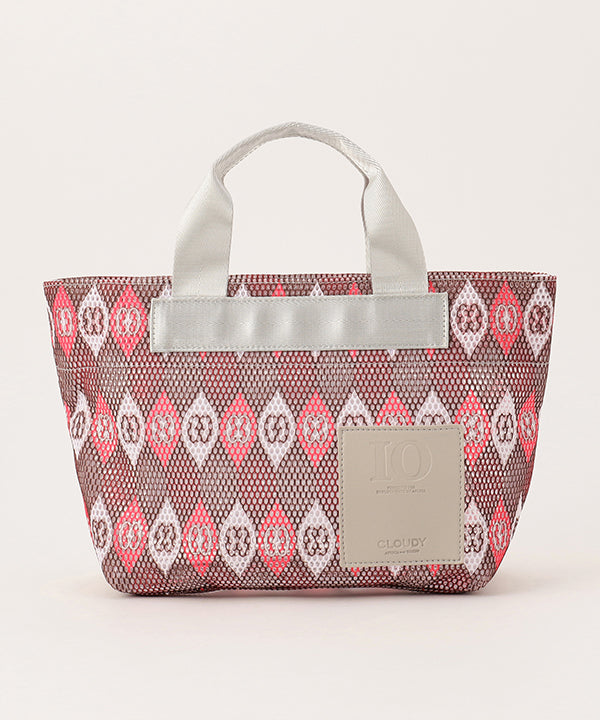 African Textile Mesh Tote Bag (Extra Small) SILVER