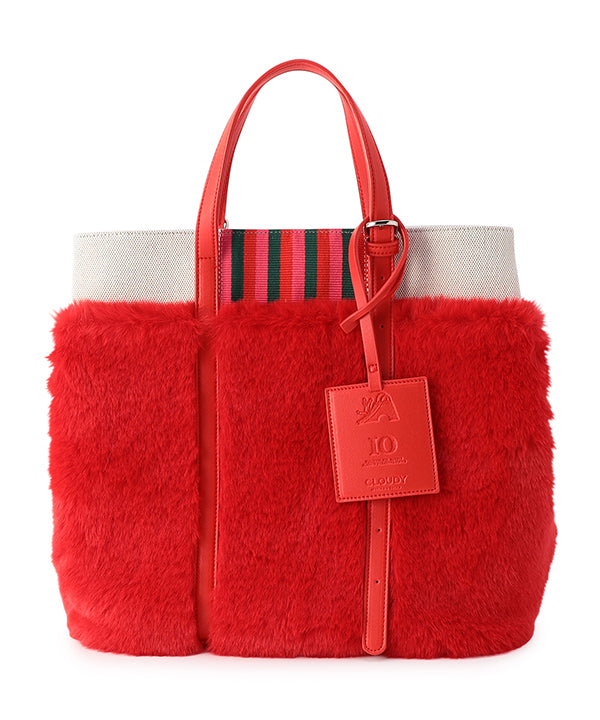 Eco Fur×Kente Tote Bag RED | バッグ | CLOUDY公式通販サイト