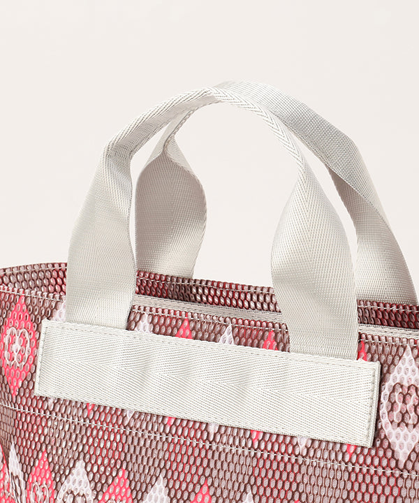 African Textile Mesh Tote Bag (Extra Small) SILVER