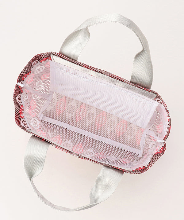 African Textile Mesh Tote Bag (Extra Small) SILVER