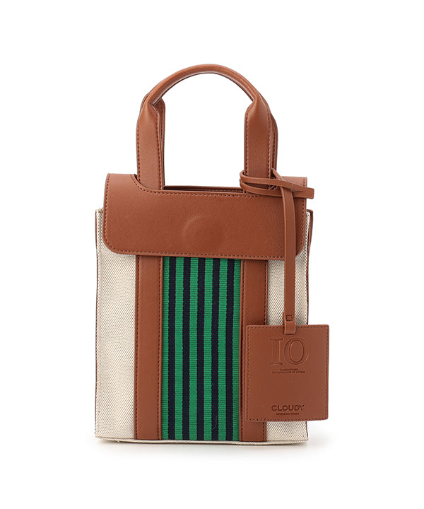 Two Tone Kente Shoulder Bag(Small)BROWN