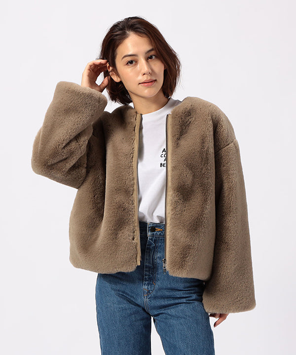 Fake Fur Blouson BEIGE | アウター | CLOUDY公式通販サイト