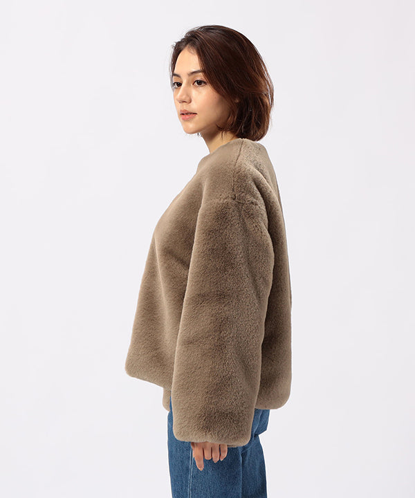 Fake Fur Blouson BEIGE