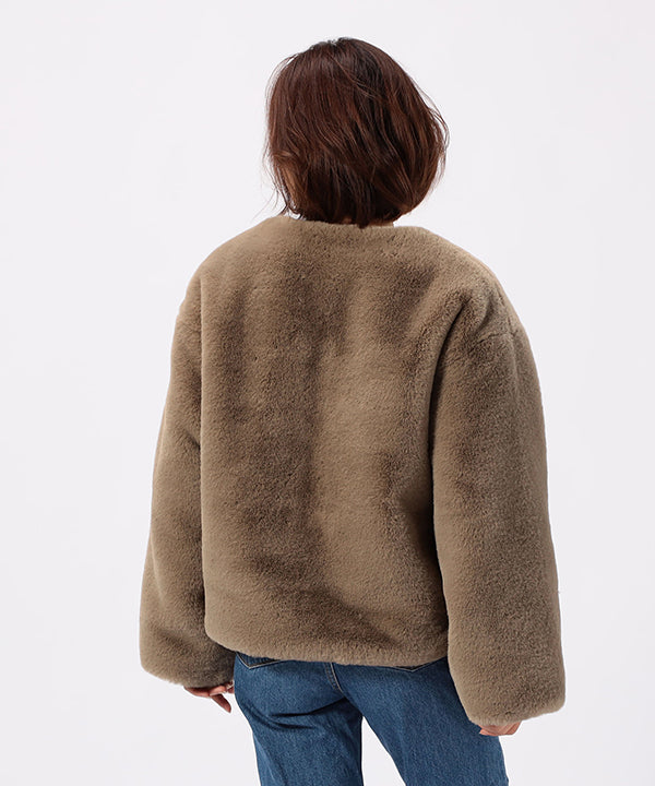 Fake Fur Blouson BEIGE