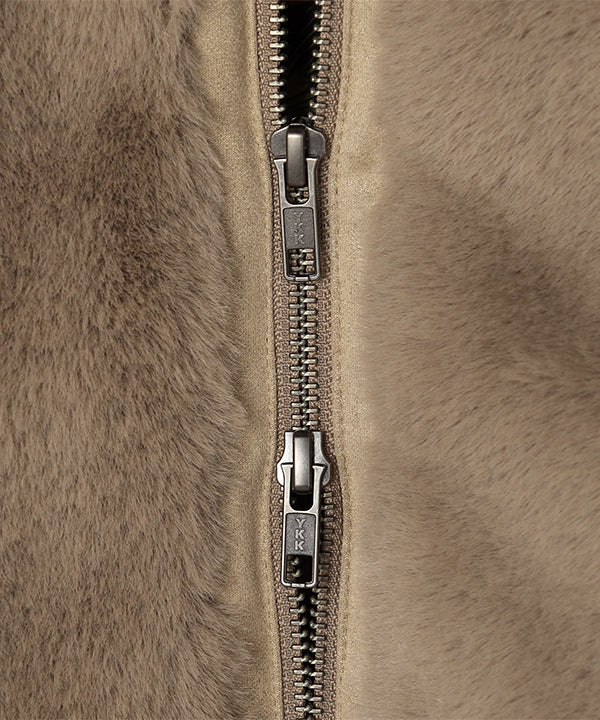 Fake Fur Blouson BEIGE