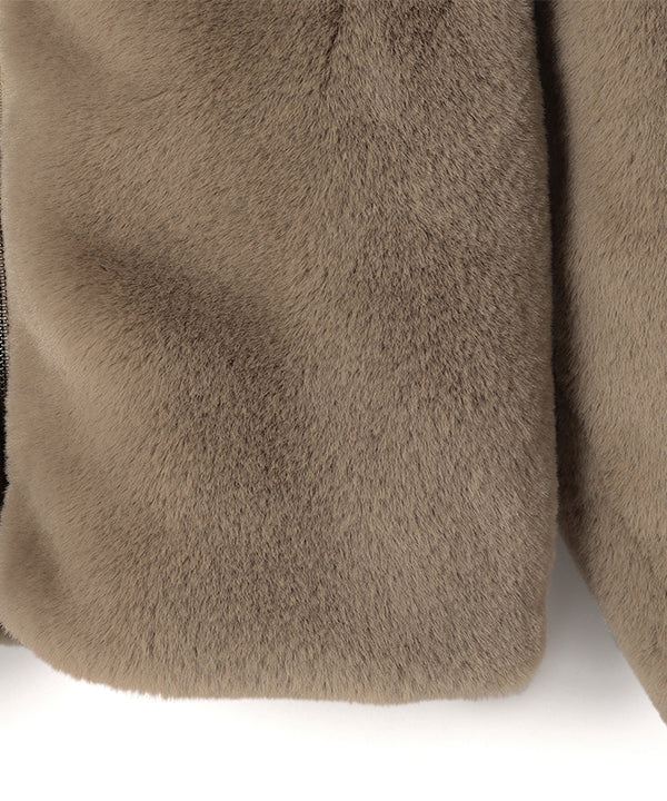 Fake Fur Blouson BEIGE