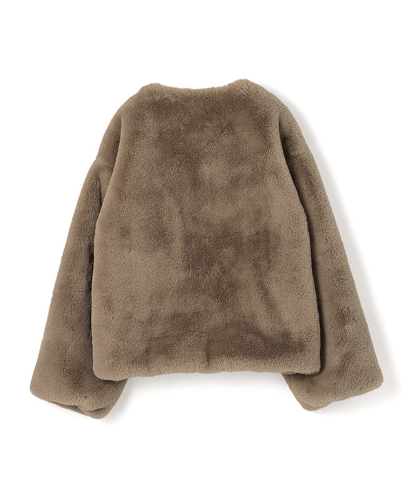 Fake Fur Blouson BEIGE