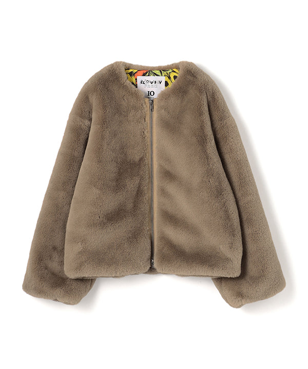 Fake Fur Blouson BEIGE
