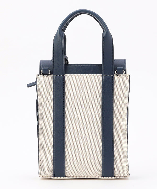 Two Tone Kente Shoulder Bag (Small)DARK NAVY
