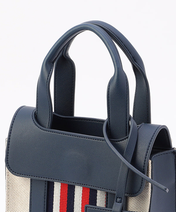 Two Tone Kente Shoulder Bag (Small)DARK NAVY
