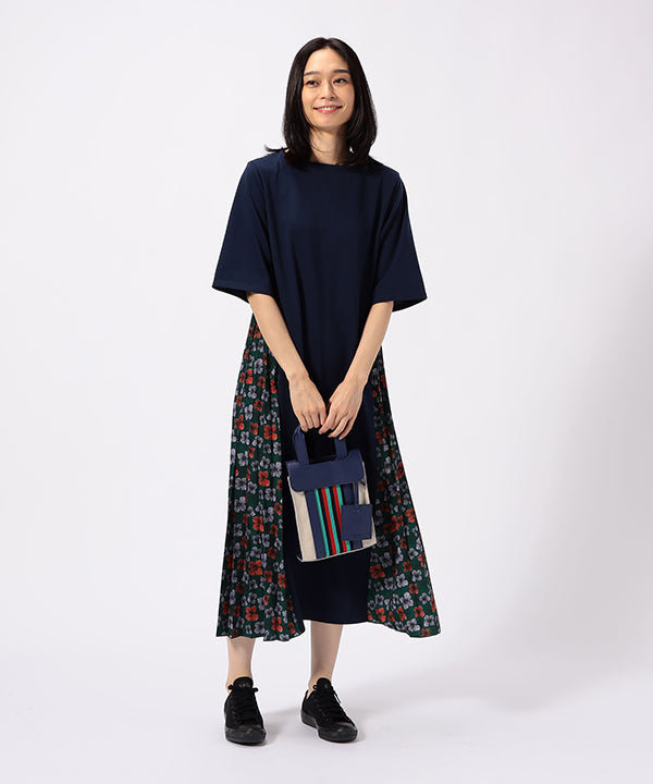 Two Tone Kente Shoulder Bag (Small)DARK NAVY