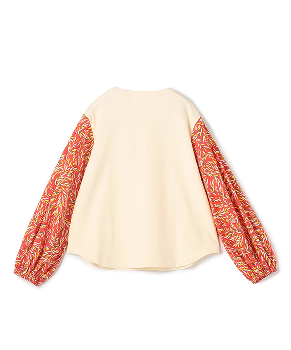 Cut and Sew Sleeves with Textile Pattern OFF WHITE